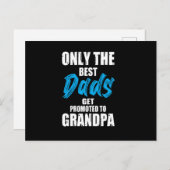 Nur die besten Väter werden zu Opa befördert - Postkarte (Vorne/Hinten)