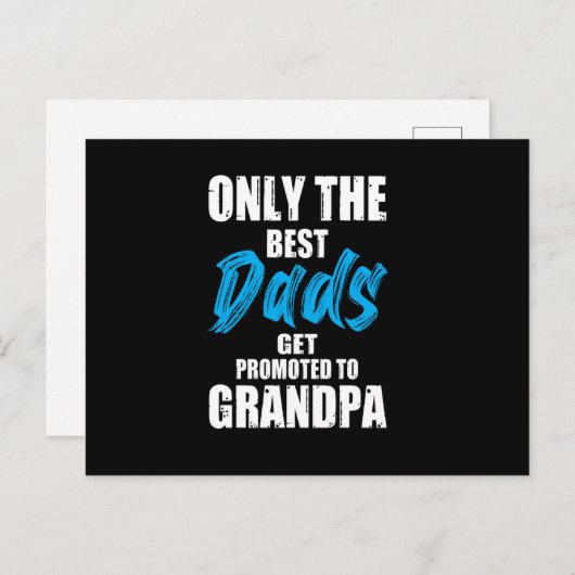 Nur die besten Väter werden zu Opa befördert - Postkarte (Vorne/Hinten)