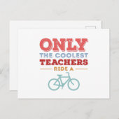 Nur die Coolststen Lehrer fahren mit dem Fahrrad Postkarte (Vorne/Hinten)