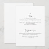 Nur die Einladung für die Hochzeitsfeier (Vorne/Hinten)