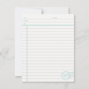 Nur die Fakten - Türkis Mitteilungskarte