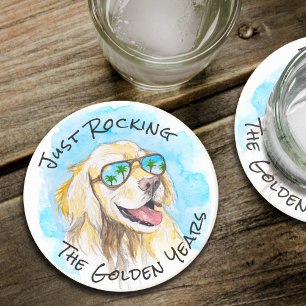 Nur die goldene Jahre in der sonnigen Pun-Rente zu Getränkeuntersetzer