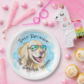 Nur die goldene Jahre in der sonnigen Pun-Rente zu Pappteller (Party)