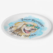 Nur die goldene Jahre in der sonnigen Pun-Rente zu Pappteller (Schrägansicht)