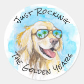 Nur die goldene Jahre in der sonnigen Pun-Rente zu Runder Aufkleber (Vorderseite)