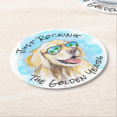 Nur die goldene Jahre in der sonnigen Pun-Rente zu Runder Pappuntersetzer (Angewinkelt)