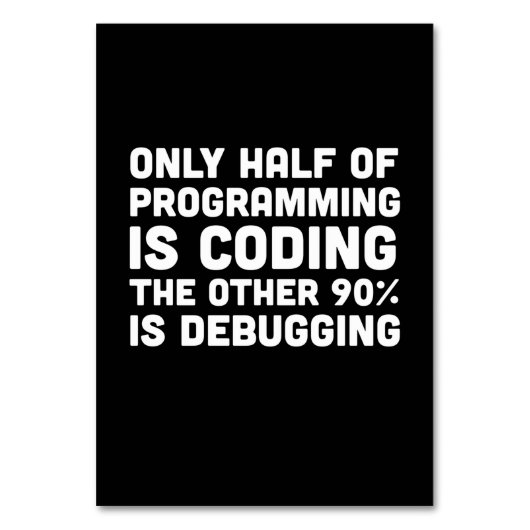 Nur die Hälfte der Programmierung ist Programmiere Tischnummer (Vorderseite)