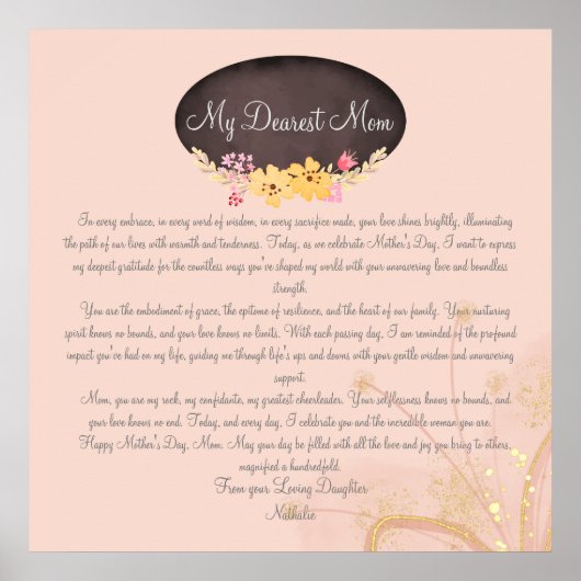 Nur die Liebe der Mama in Mama Poster (Vorne)