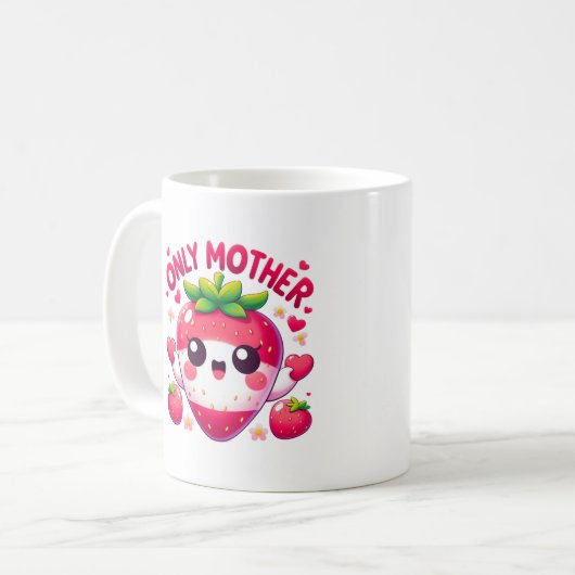 Nur die Liebe einer Mutter Erdbeere Kaffeetasse (Vorderseite Links)