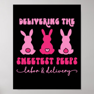 Nur die Lieferung der süßesten Bunnies-Arbeitskräf Poster