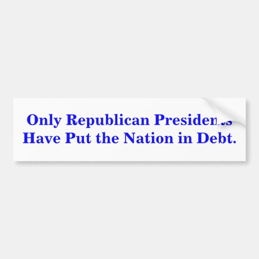 Nur die republikanischen Präsidenten schufen Schul Autoaufkleber (Vorne)