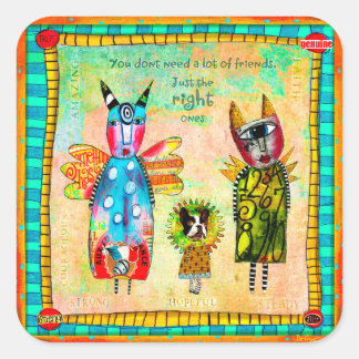 Nur die richtigen - farbenfrohe Aufkleber für Coll