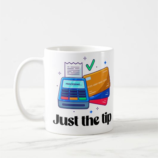 Nur die Spitze Kaffeetasse (Links)