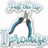 Nur die Spitze zitternd Aufkleber (Vorderseite)