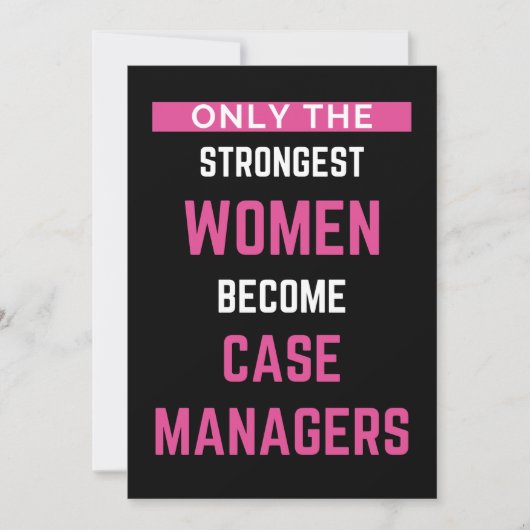 Nur die stärksten Frauen werden Fallmanager Dankeskarte (Vorderseite)
