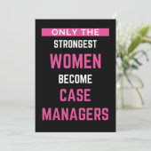 Nur die stärksten Frauen werden Fallmanager Dankeskarte (Stehend Vorderseite)