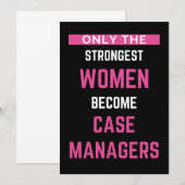 Nur die stärksten Frauen werden Fallmanager Dankeskarte (Vorne/Hinten)