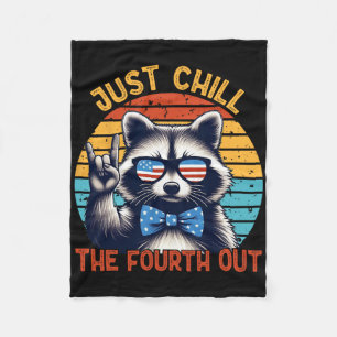 Nur die vierte Raccoon 4 Juli Vint abkühlen Fleecedecke
