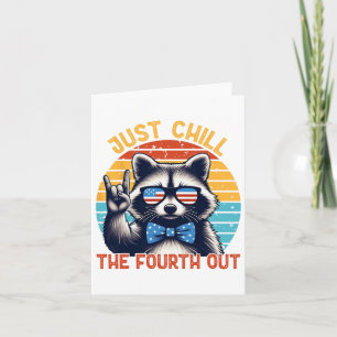 Nur die vierte Raccoon 4 Juli Vint abkühlen Karte