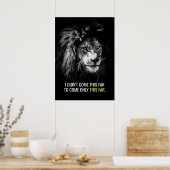 Nur dieses weit Motivierend Zitat Lion Poster (Küche)