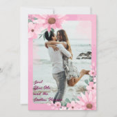 "Nur du, ich und der endlose Horizont" rosa Wasser Einladung (Vorderseite)