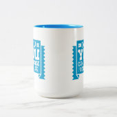 Nur du kannst dein Leben verändern Zweifarbige Tasse (Mittel)