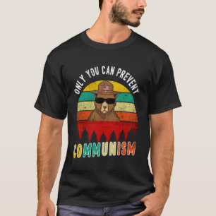 Nur du kannst den Kommunismus Russischer Bär Retro T-Shirt