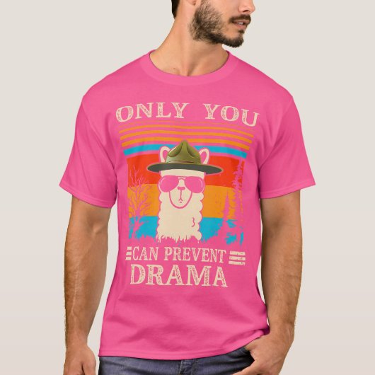 Nur du kannst Drama Llama Lover Funny Campi verhin T-Shirt (Vorderseite)