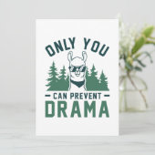 Nur du kannst Drama verhindern Dankeskarte (Stehend Vorderseite)