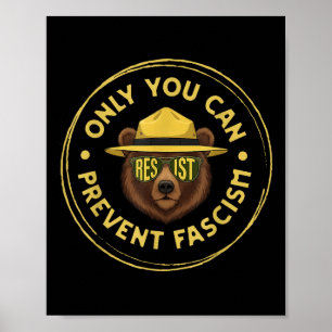 Nur du kannst Faschismus verhindern Schütze Nation Poster