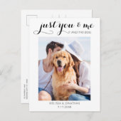 Nur du mich und der Haustier, der Save the Date Ho Ankündigungspostkarte (Vorne/Hinten)