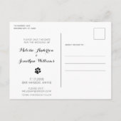 Nur du mich und der Haustier, der Save the Date Ho Ankündigungspostkarte (Rückseite)