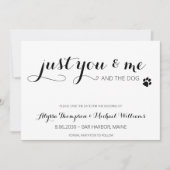 Nur du mich und der Hund modernen Spaß Haustier Ho Save The Date (Vorderseite)
