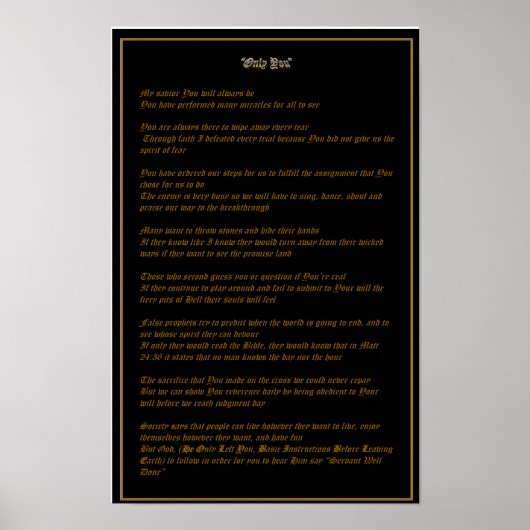 Nur Du - Poster (Vorne)