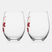 Nur du und ich für immer weinglas ohne stiel (Links)