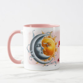 Nur du und ich sagte die Sonne zum Mond an einem Tasse