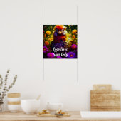 Nur Eggsellent Vibes | Farbenfrohe Hühnerart Poster (Küche)