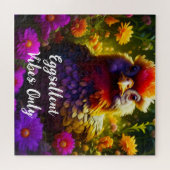 Nur Eggsellent Vibes | Farbenfrohe Hühnerart Puzzle (Horizontal)