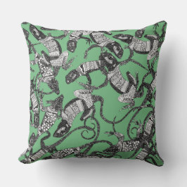 nur Eidechsen grün Kissen