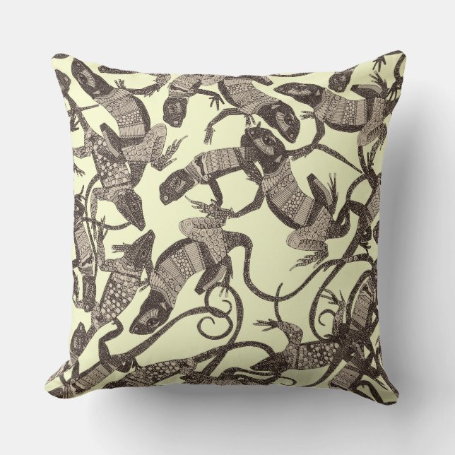 Nur Eidechsen natürlich Kissen (Vorderseite)