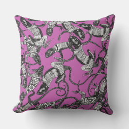 Nur Eidechsen rosa Kissen