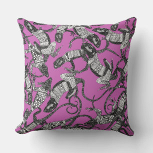 Nur Eidechsen rosa Kissen