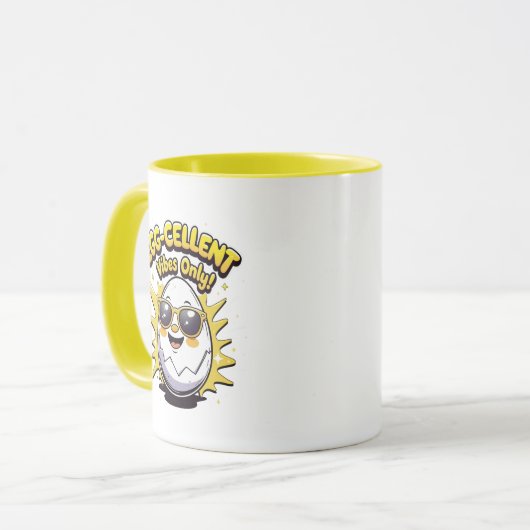 Nur Eierkellner! Funny Niedlich Egg Pun Coffee Tasse (Vorderseite Links)