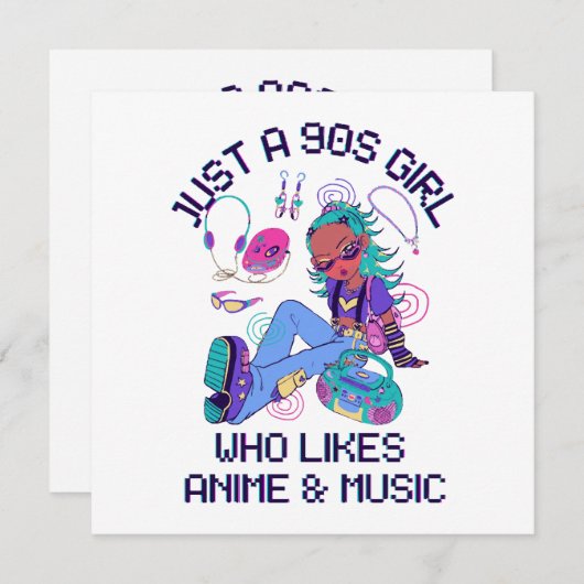 Nur ein 90er-Mädchen, das Musik mag (Vorne/Hinten)