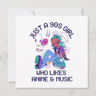 Nur ein 90er-Mädchen, das Musik mag Einladung