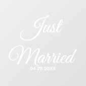 Nur ein Auto-Sign für Hochzeiten oder Flitterwoche Fensteraufkleber (Blatt)