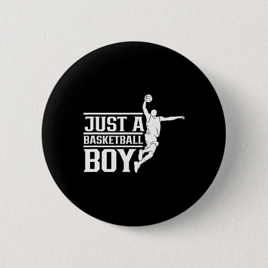 Nur ein Basketball Boy Coach Team Match Button (Vorderseite)