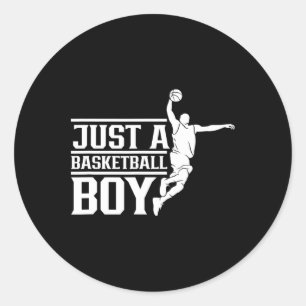Nur ein Basketball Boy Coach Team Match Runder Aufkleber
