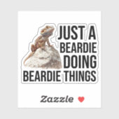 Nur ein Beardie, der Beardie Things Funny Zitat ma Aufkleber (Blatt)