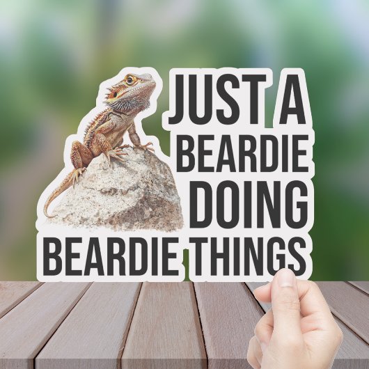 Nur ein Beardie, der Beardie Things Funny Zitat ma Aufkleber